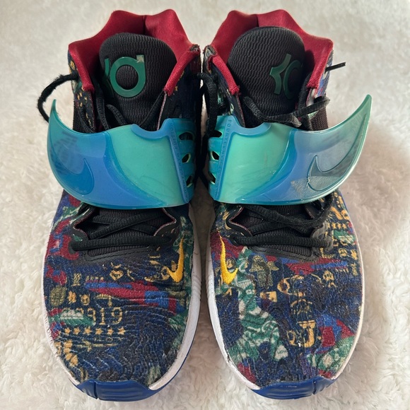 Men's Nike KD 14 NRG Ron English 2 Ky-D Sapphire/Melon Tint (DC9382 500) 10.5 - Picture 4 of 14